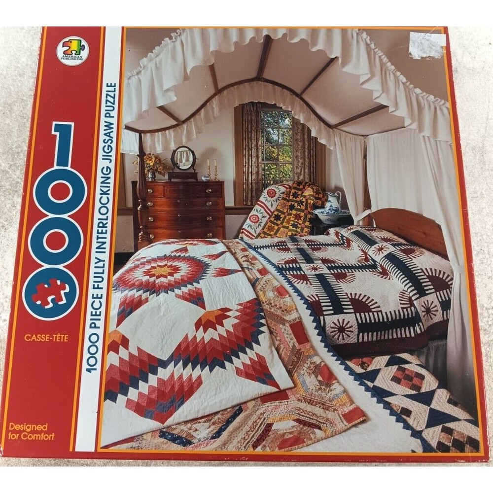 Designed For Comfort 1000 Piece Jigsaw Puzzle Quilts American Publishing Vintage